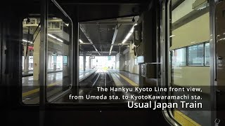 japan Trainthe Hankyu Kyoto Line Front View From Umeda Sta To Kyotokawaramachi Sta