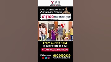 UPSC Prelims 2025 | 61/100 Questions from Vishnu IAS