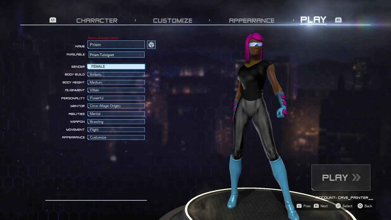 Prism from Dispatch в DCUO – Полное создание персонажа