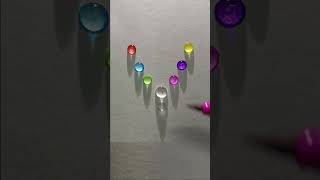 satisfying water drop coloring art | 8 stone necklace design #shorts #shortsfeed