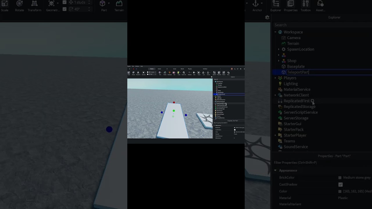 How to build click on a button it will tp player to shop