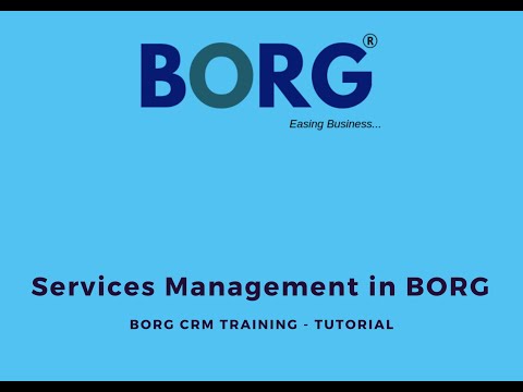Product & Service Management in BORG CRM