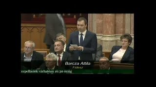 20191104 1530 Parlament Barcza Attila  interpellációja, Orbán Balázs válasza