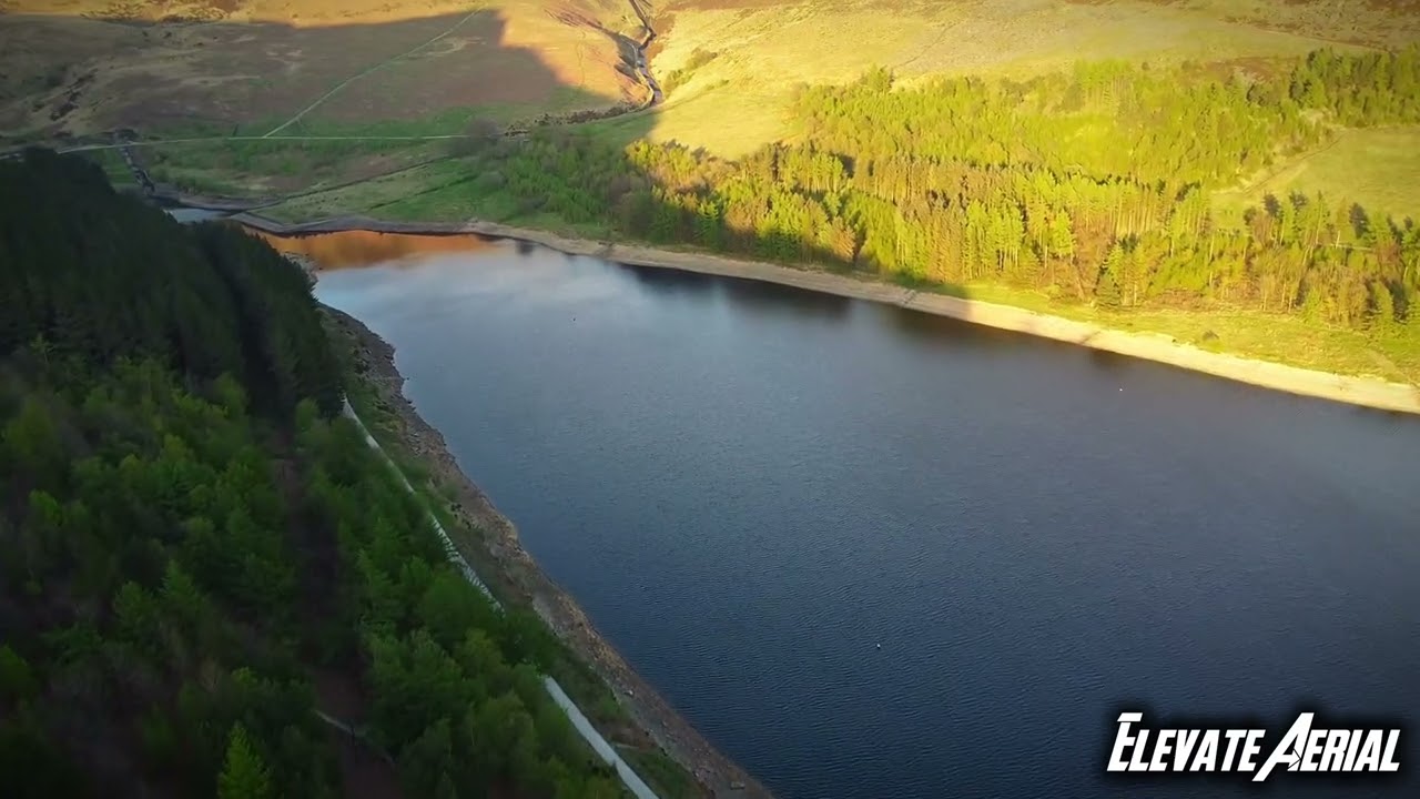 Dovestone Reservoir - Drone Flight 4k 