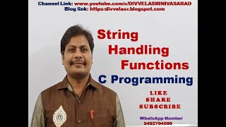 STRING HANDLING FUNCTIONS - C PROGRAMMING || string handling functions in C || STRING HANDLING IN C