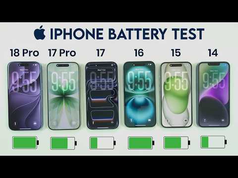 iPhone 18 Pro vs 17 Pro vs iPhone 17 vs 16 vs 15 vs 14 Battery Test | IOS 27.0.1 Battery Drain Test