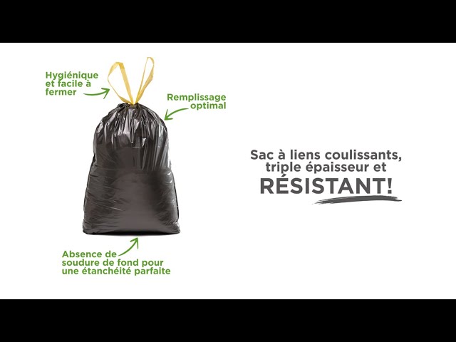 Sac poubelle pour déchets compostable 50 L Alfapac professionnel - 20 sacs  sur