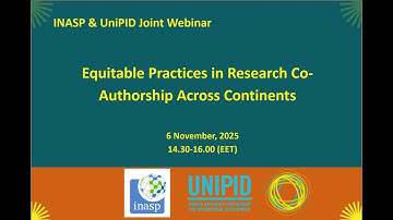 INASP & UniPID Joint Webinar: 