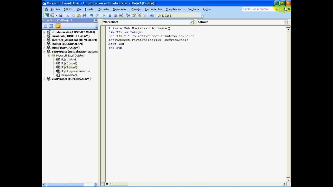 Actualizacion Automatica de una Tabla Dinamica (Excel) YouTube
