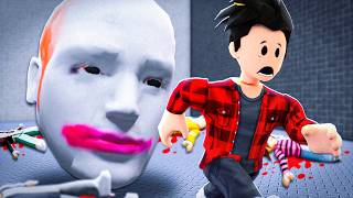 FUJA DAS CABEÇAS GIGANTES NO ROBLOX!!🤣 (Escape Running Head)