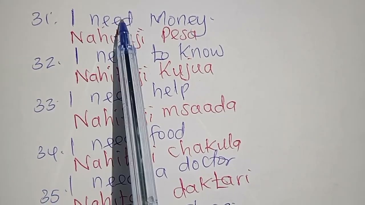 50 important Swahili phrases 