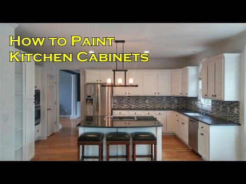 How to Paint Kitchen Cabinets with a Sprayer not a Brush and Roller  - OurHouse DIY