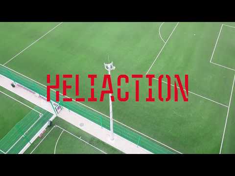 Установка мачт освещения с помощью вертолета / Light mast installation by helicopter