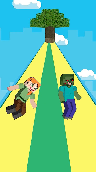 Alex and Zoombie play Body Symbol Challenge_ Bara Bara Bere Bere !! #minecraft #animation