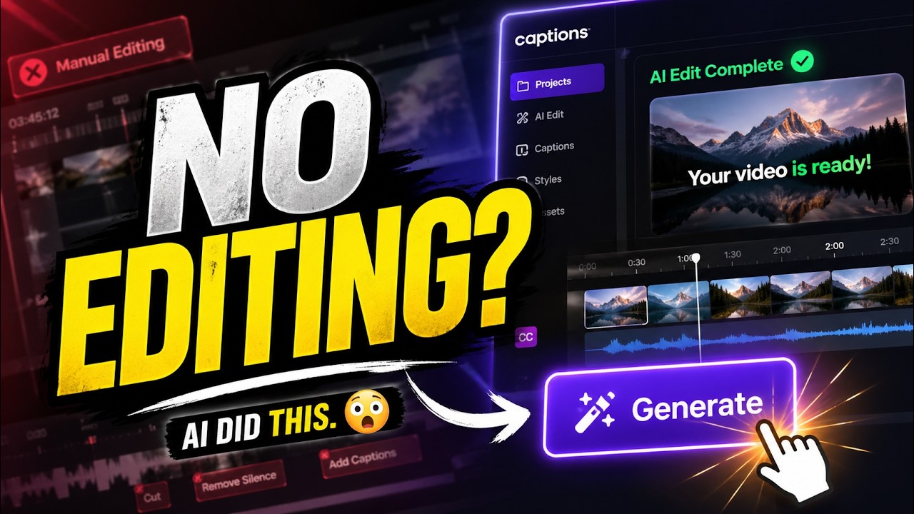 I Let AI Edit My Entire Video - Here's What Actually Happened (Captions.ai, Honest Review)