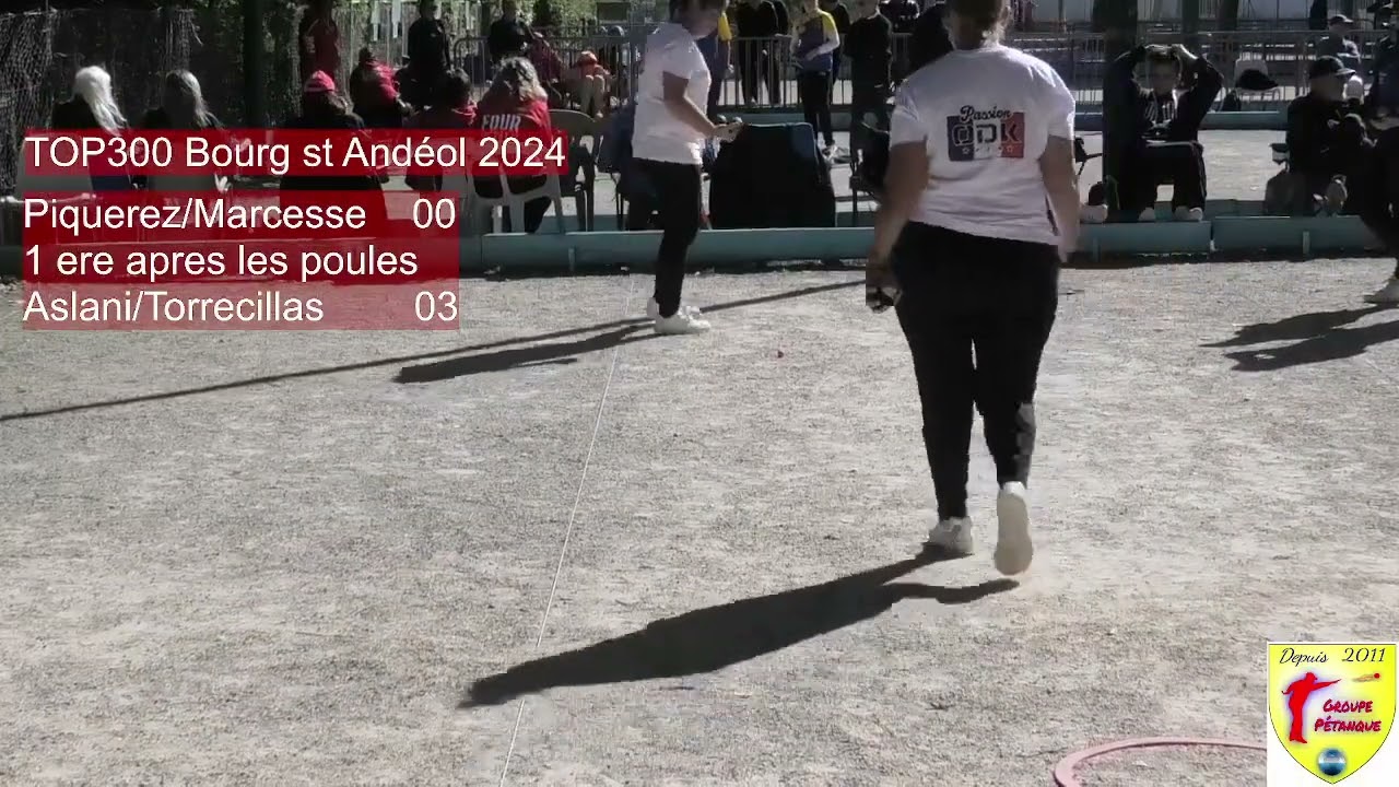 Miniature : TOP300 Bourg st Andeol 2024 1er AP Piquerez/Marcesse vs Aslani/Torrecillas