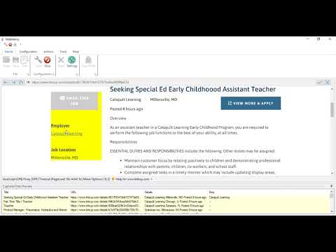 How to extract job details from linkup.com using Webharvy