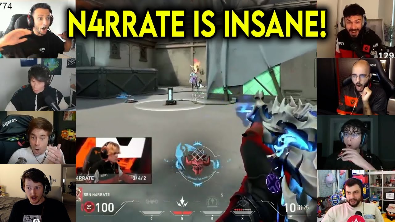 Valorant Streamers Reacts To Sen N4RRATE Insane 1v3 CLUTCH Against G2 In VCT