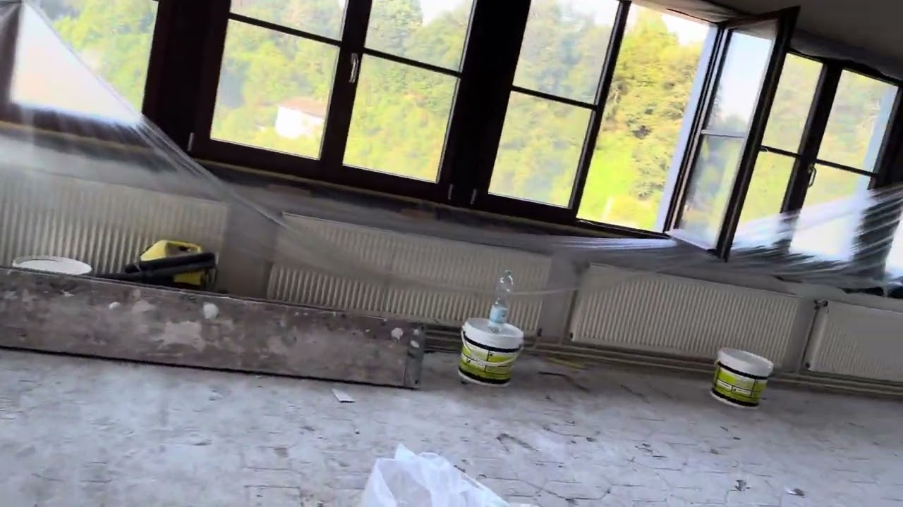 Burg Sonnenberg, Gastronomie… Sanierung Küche, Büro und Gastraum… Schnellzement-SW1/Spachtelung etc.