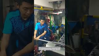 step by step torque of cylinder head bolt#44 kgf#yanmar#6aym