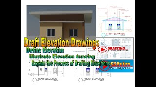 (Part 1) Drawing Exercise 9: How to Draft Front and Rear Elevations through elevation Projection.
