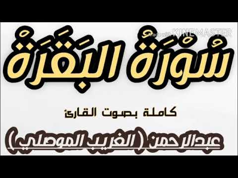 سورة البقرة كاملة بصوت القارئ عبدالرحمن الغريب الموصلي SURAT ALBAQARA