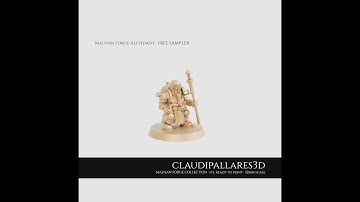 Malnan Forge Alchemist — Free Sampler (ClaudiPallares3D · 32 mm STL)
