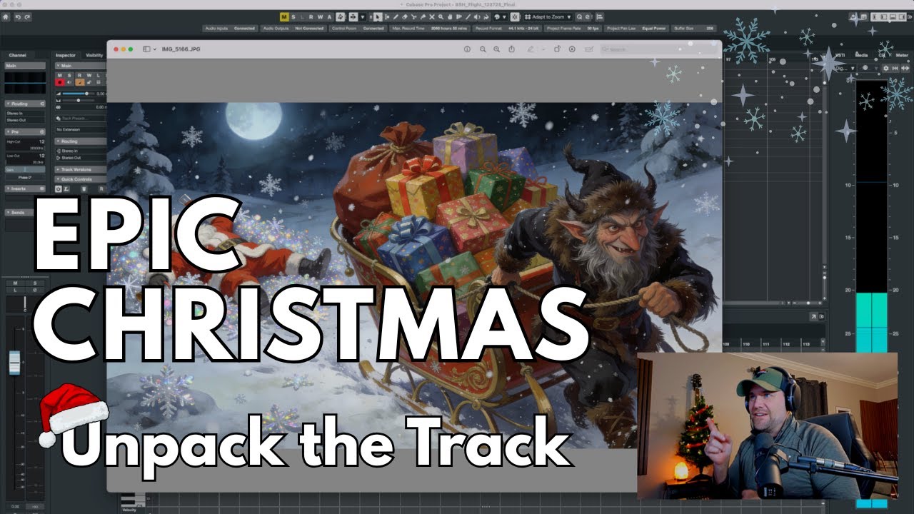 Composing and Epic Christmas Theme Mockup with Cinematic Studio Strings, Damage 2, Forzo