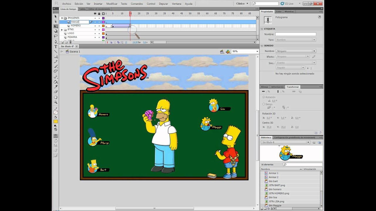 tutorial flash cs5 accion de botones - YouTube