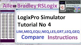 LogixPro Simulator Tutorial No 4  | Compare Instructions |  PLC Training |  PLC Free Course