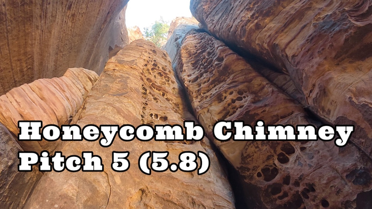 Honeycomb Chimney 5.9 (pitch 5) - Climbing Red Rock Canyon, NV