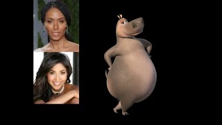 Animated Voice Comparison- Gloria Madagascar