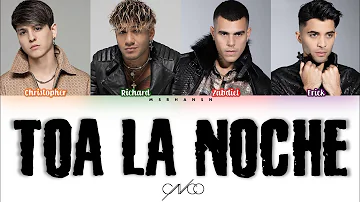 CNCO - Toa La Noche [Letra & English Translation] Color Coded Lyrics