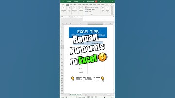 Convert Number to Roman Numerals in Excel #shorts