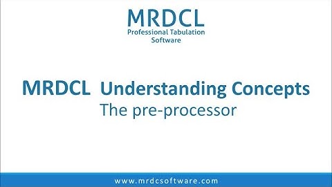 Video 100 The pre processor