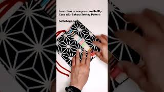Create your rollup pencil or brush case with Sakura sewing pattern #sewingtutorial #youtubeshorts