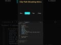 CSS Clip-Path Morphing Menu HTML and CSS #shorts