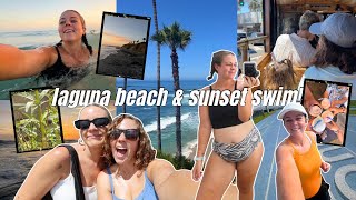 girls day in laguna beach, sunset swim, & the end of my swimsuit saga