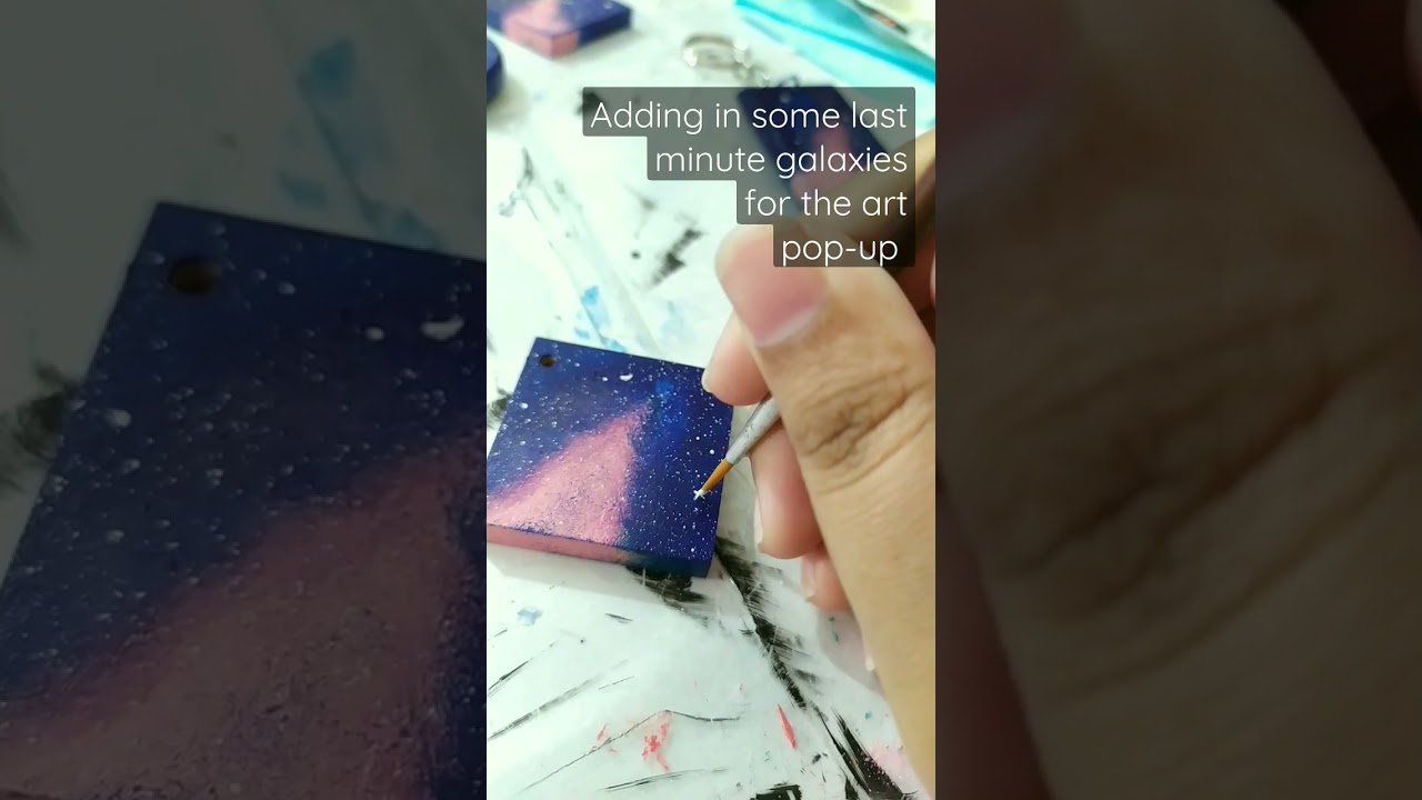 Prepping for an art pop-up ✨🌌 