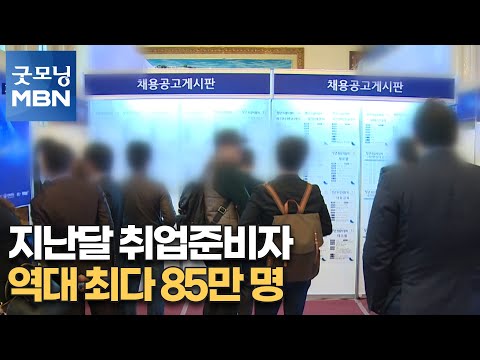 지난달 취업준비자 역대 최다 85만 명 [굿모닝MBN]