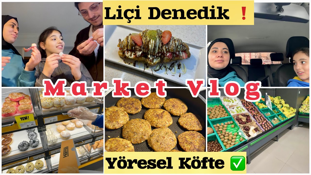 Market Market Gezdim ✅ | Anneme Benzemeye Başladım❗️| Yöresel Köfte | Çikolatalı meyveli 🥐 #market