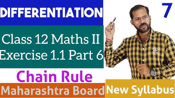 Differentiation Chain Rule Class 12 | Exercise 1.1 | Part 6