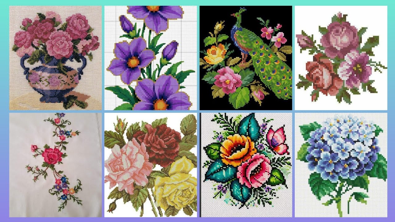 Gorgeous cross stitch patterns /countable embroidery #charsutikarhai/latest dosuti design ideas2026