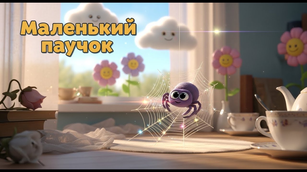🕷️🌈 Маленький паучок ☀️💧 | Весёлая детская песня про дождик и солнышко | Пусть бегут