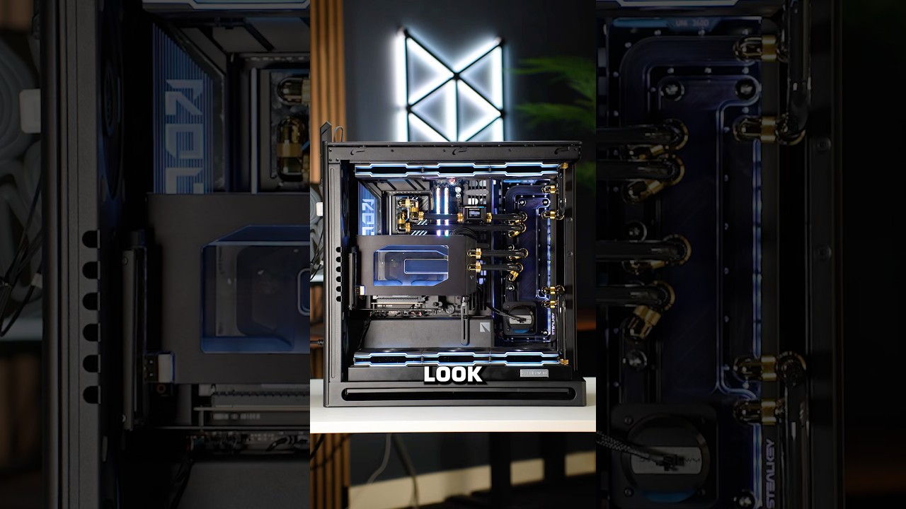 The BEST LOOKING PC 👑 Gold & Black Watercooled 5090 System 🔱♟️