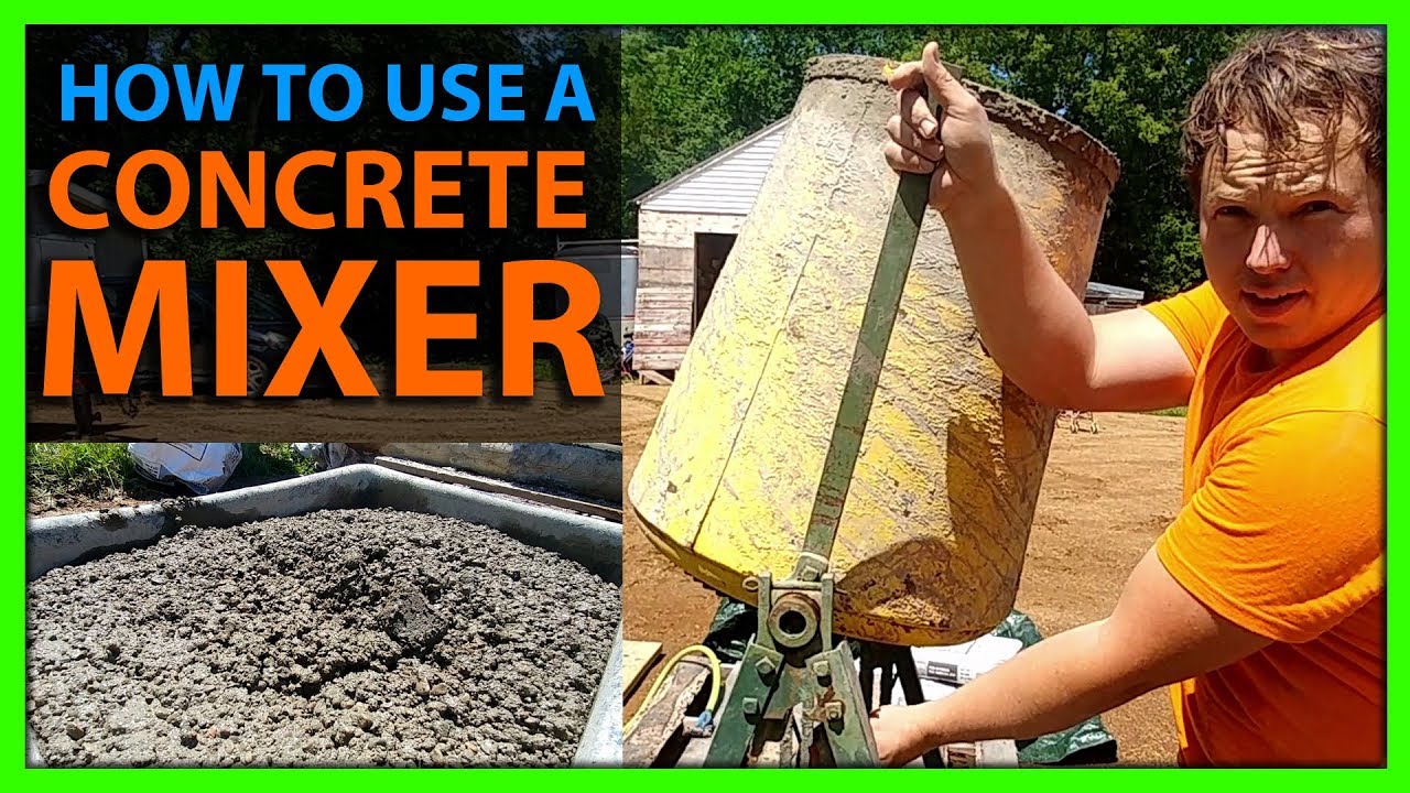 How To Use a Concrete Mixer - YouTube