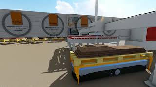 Furniture Production Animation with AGV ( Automated Guided Vehicle ) Autonomous Cell