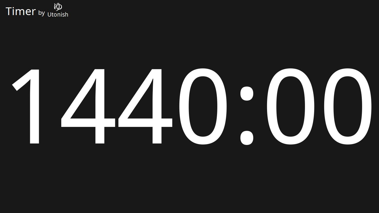 1440 Minute Countdown Timer - YouTube