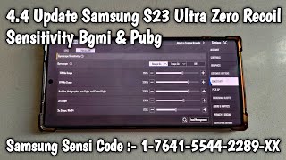 4.4 Update Samsung S23 Ultra Zero Recoil Sensitivity Bgmi | Samsung Galaxy Mobile Sensi Bgmi & Pubg