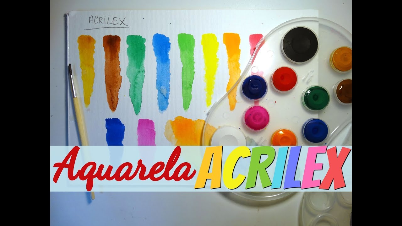 Aquarela Acrilex Primeiras ImpressÕes Viviane Scarabelo Youtube